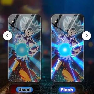 12pro max iPhone case blue anime super sain led phone case mobile hard case